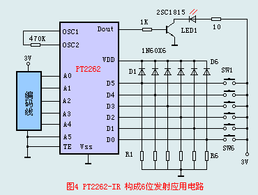 pt2262/2272红外遥控集成电路