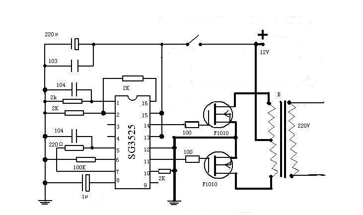 我想用下面的原理图做个逆变电源