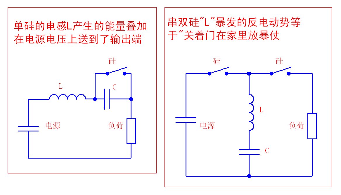 和单硅电路不一样串双硅中的电感
