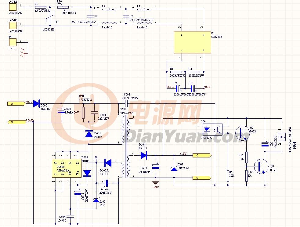 反激电路viper22以及输入电容老炸-电源网