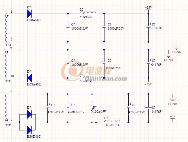 哪位高手指点一下π型滤波电路中的电感的感量