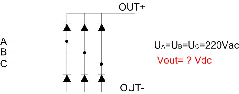 求教三相三线整流后输出电压时多少伏?-电源网