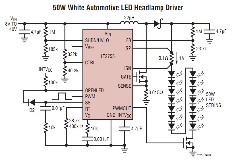 电路常用的调光方式就是在芯片2脚直接输入低频pwm以达到调光的目的