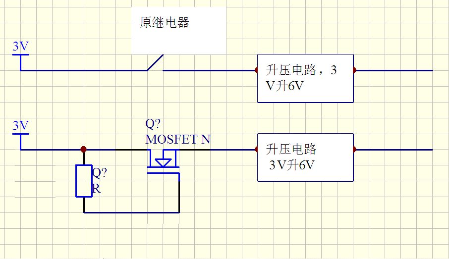 后发现锂电池保护板上的电路,故想采用mos管来代替继电器,就用8205a