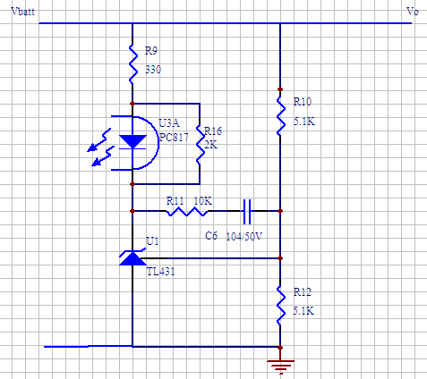 开关电源反馈电路中并在tl431的的电阻和电容的作用及选取方法