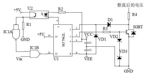 请问驱动电路m57962l中的vd2,vd3稳压管值要多大的?
