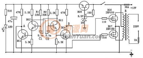 简介逆变器电路图,原理