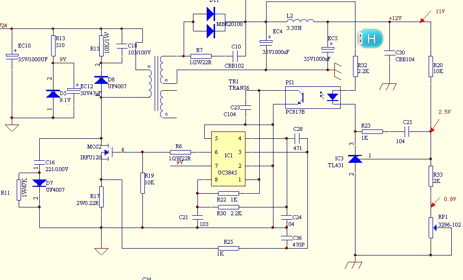 Uc3845 datasheet схема включения